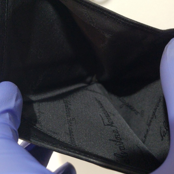 Salvatore Ferragamo Canvas & Black Leather Coin Wallet – Gancini Clip | Luxury - Picture 11 of 15